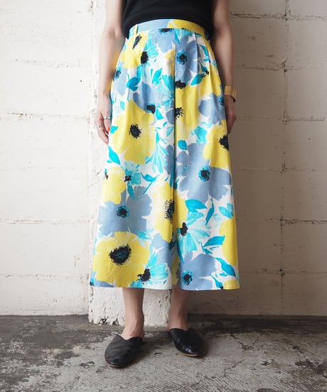 1970~80's EURO Flower Pattern Skirt YEBL