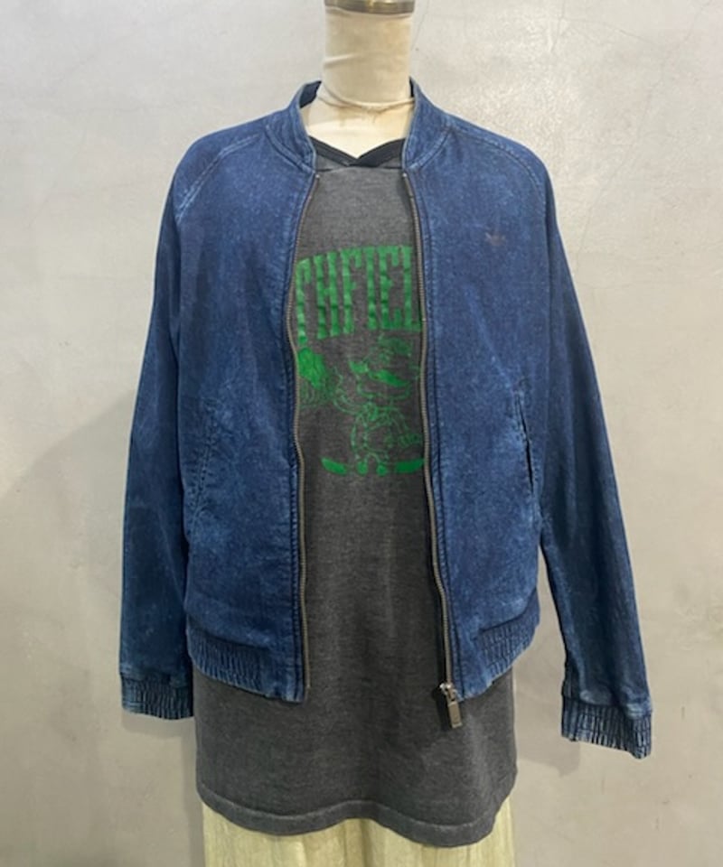 adidas デニムブルー ジップアップジャケット XS adidasメンズ デニムジャケットXS - メルカリ