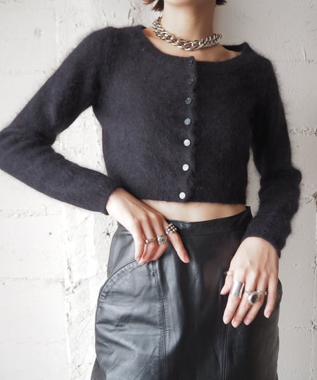 Cashmere Cropped Cardigan BK