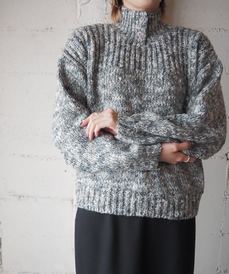 Mix Yarn High Neck Sweater GR