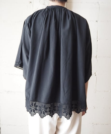 1920〜30's Lace Hem Smock BK