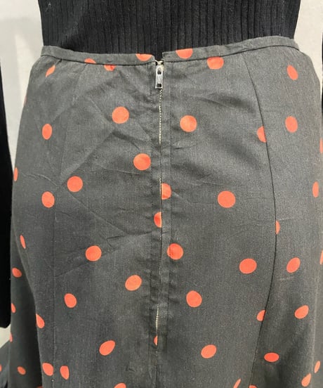Dot Pattern Frill Hem Skirt BKRE