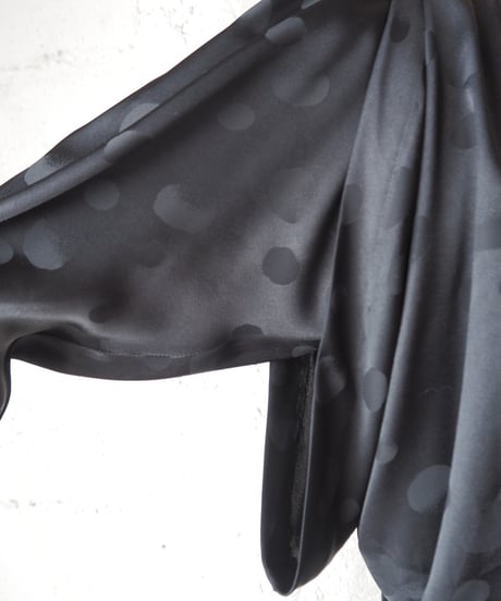 Shodow Dot Satin Dress BK
