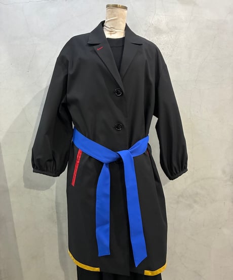 SONIA RYKIEL Mondriaan Color Coat BK RE BL YE
