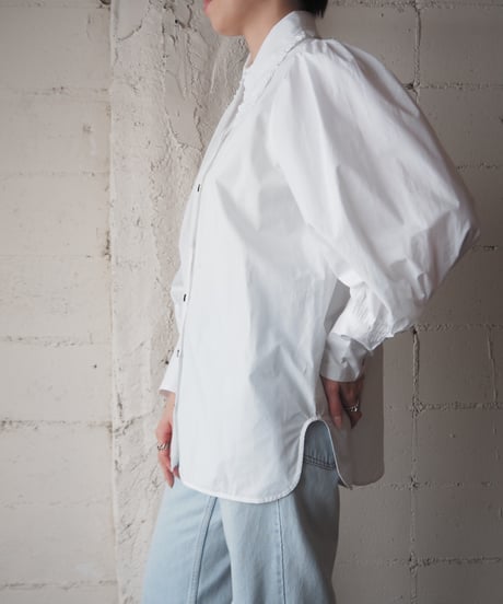 GANNI Volume Sleeve Blouse WH
