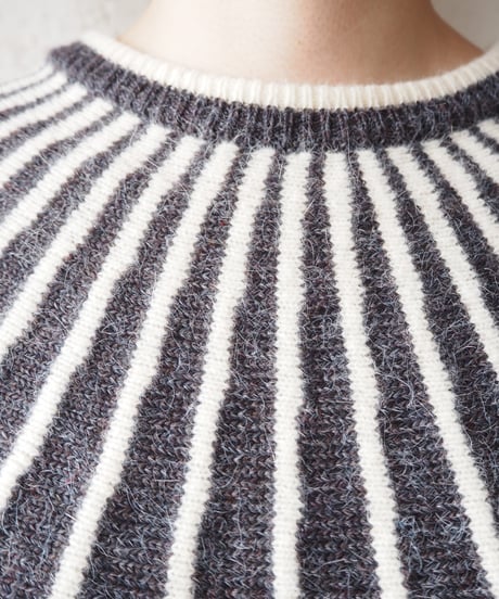 Dolman Sleeve Stripe Sweater GRWH