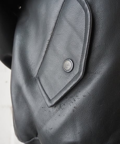 WAMKIM USA Leather Flight Jacket BK