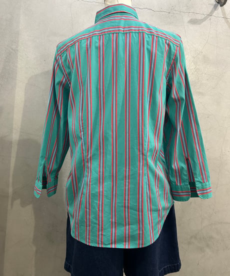 LAUREN Middle Sleeve Stripe Shirt TQBLRE