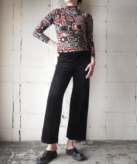 Velour Slim Fit Easy Pants BK