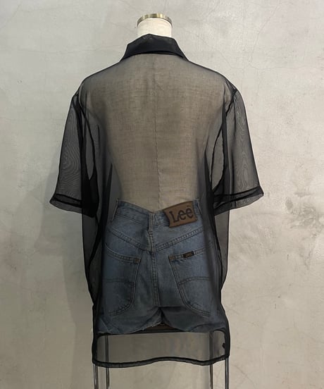 Plane Sheer Shirt  BK