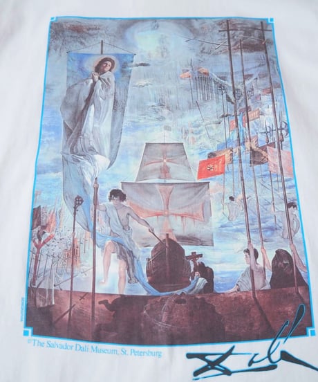 1990's Dead Stock USA Salvador Dali Tee クリストファー・コロンブスによるアメリカ発見