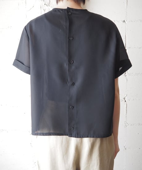 1960's  EURO Beads Front Design Blouse BK