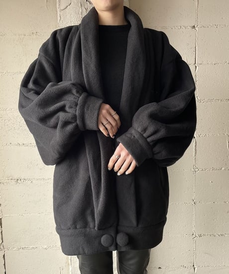 Volume Sleeve Shawl Collar Jacket BK