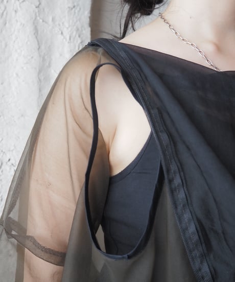 Sheer Hooded Pullover Jacket KA