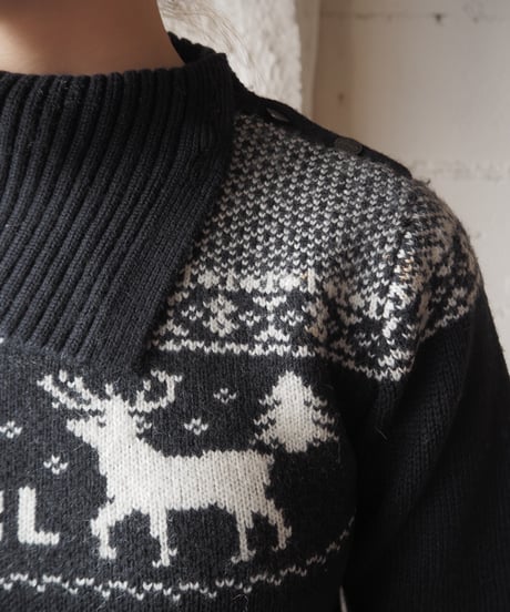 Ralph Lauren Turn Over Collar Reindeer Sweater BK