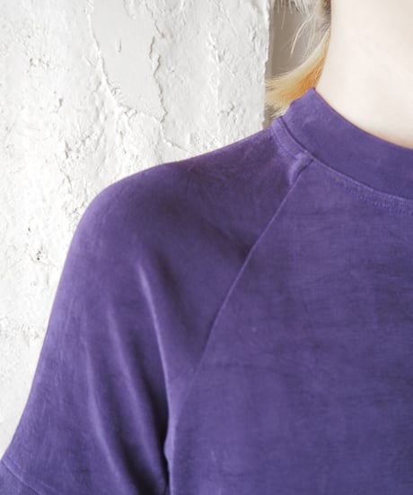 Spandex Mix Mock Neck Tee PUR