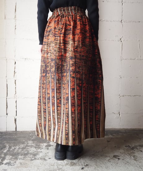 Waist Ribon Pattern Skirt BKRE
