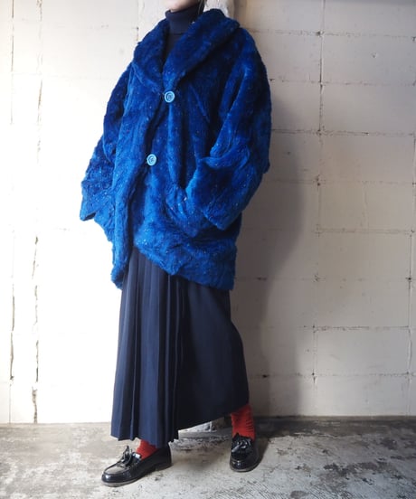 Mix Color Boa Coat BL