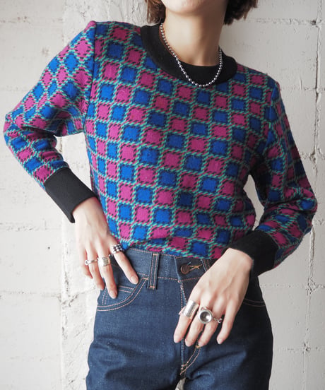 Yves Saint Laurent Block Pattern Knit BLPI