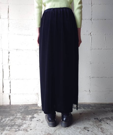 Velour Easy Long Skirt BK