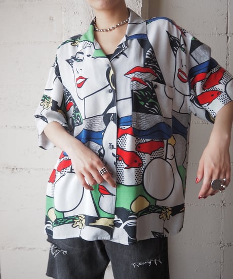 Comic Pattern Shirt WHBKGN