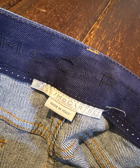 Stella McCartney Button Hem Wide Denim Pants NV