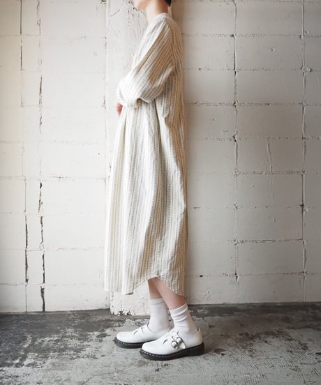 L.L.Bean Pleated Bosom Shirt Dress IVNV