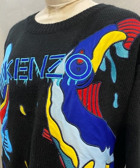 KENZO Fish Pattern Knit BK