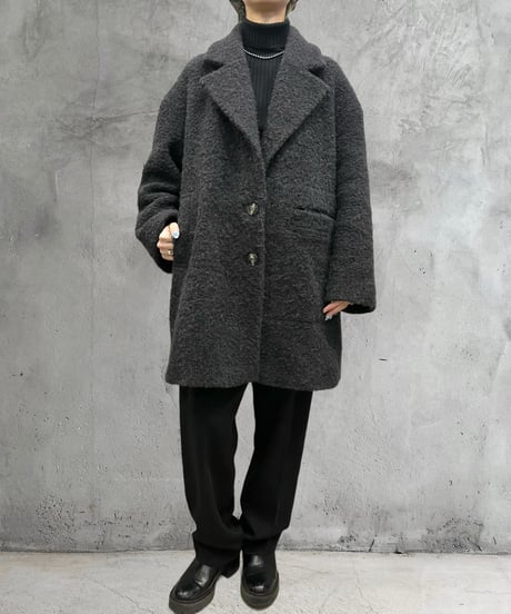 GANNI Wool Chester Coat DGR