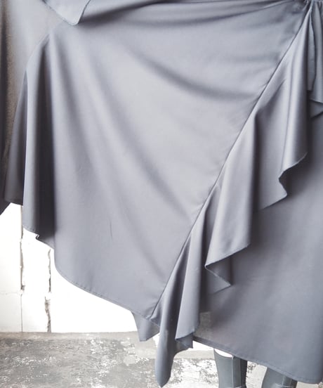 1980's Ruffle Flared Skirt BK