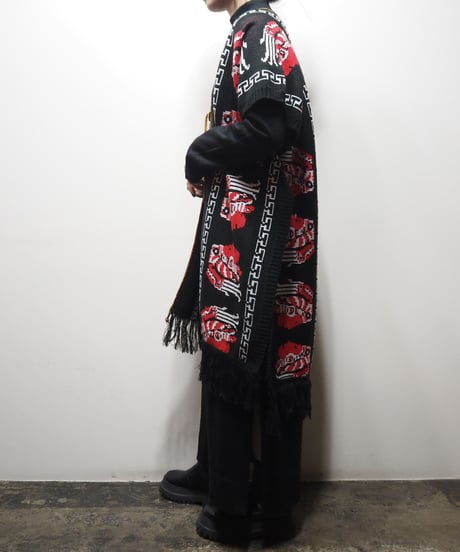 Knit stole Jacket BK
