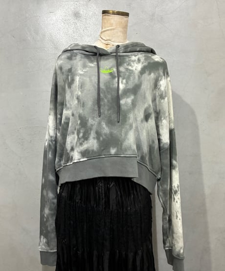 adidas Logo Dolman Sleeve Tie-Die Hoodie GR LGR