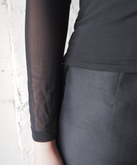 Mockneck Sheer Cutsewn BK