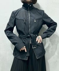 MONCLER Stand Collar Belted Jacket BK