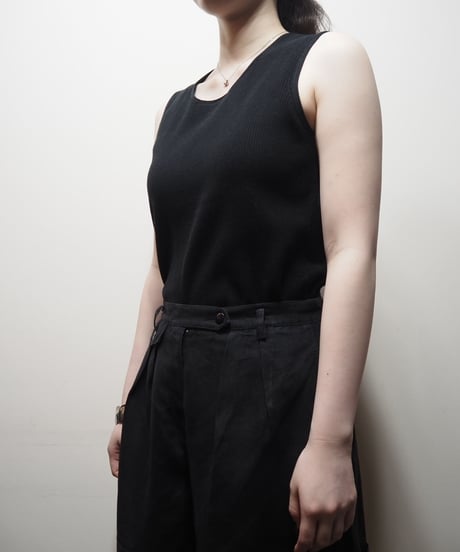 Sleeveless Rib Knit BK