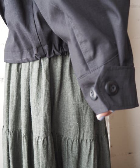REMAKE Jungle Futigue Type Drawstring Hem Jacket BK