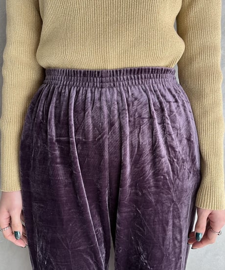 Velour Easy Tapered Pants PUR