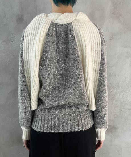 Bicolor Design Sweater GRWH