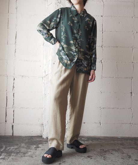 Botanical Pattern Sheer Shirt GN