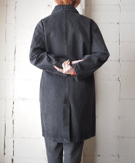 Denim Long Coat BK