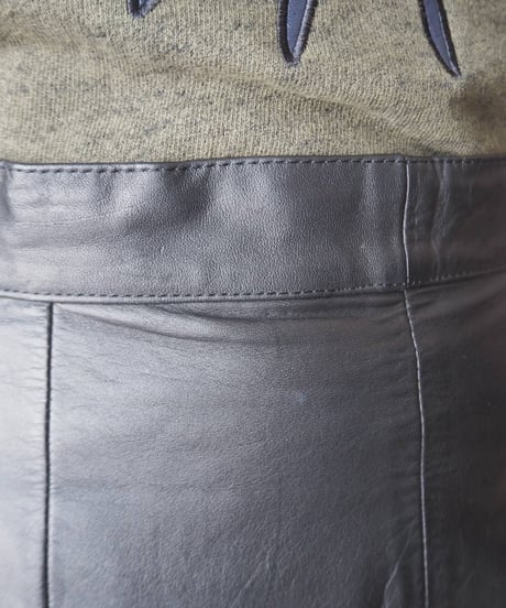 Leather Tight Skirt BK