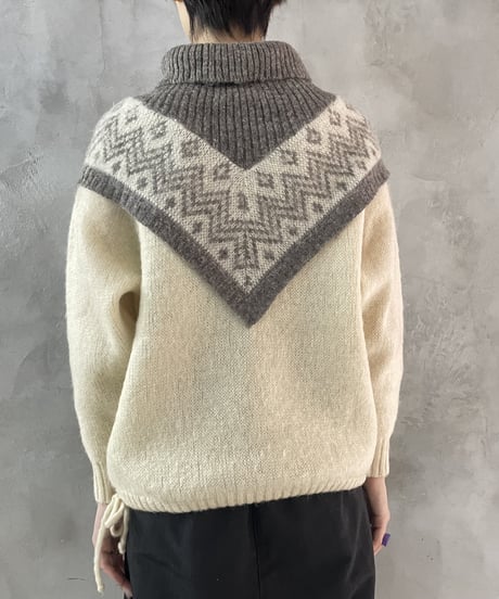 1980's Turnover Collar Nordic Sweater GRIV
