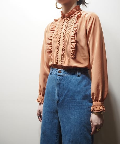 Frilled Stand Collar Blouse OR