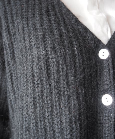MODAINTL Vneck Mohair Cardigan BK