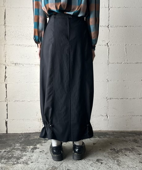 Drawstring Hem Skirt BK