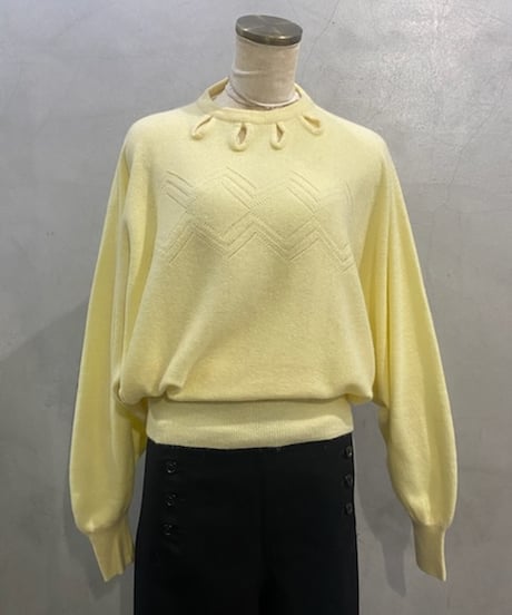 Cut Out Design Dolman Sleeve Crew Knit LYE