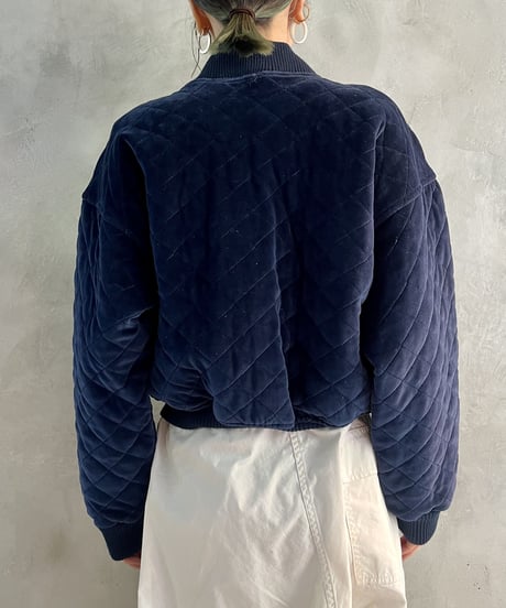 Velour Quilting Short Jacket BL