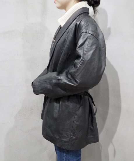 Leather Belt Jacket BK