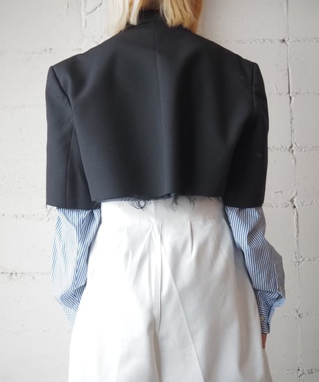 REMAKE 1960's Vintage Cut Off Short Jacket BK