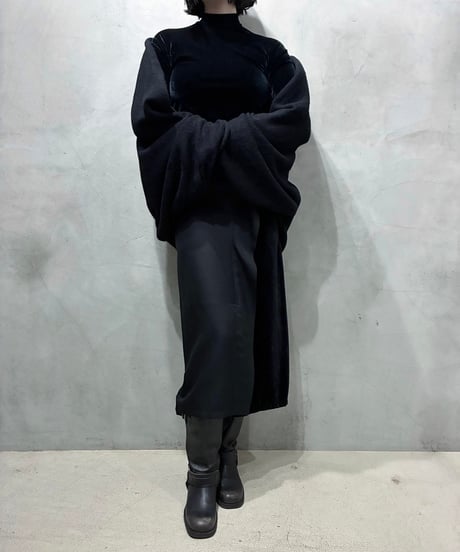 Y's Asymmetric Wool Cardigan BK